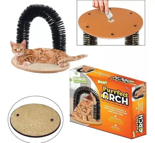 Arco Masajeador Rascador – Pelo Sano, Gato Feliz!